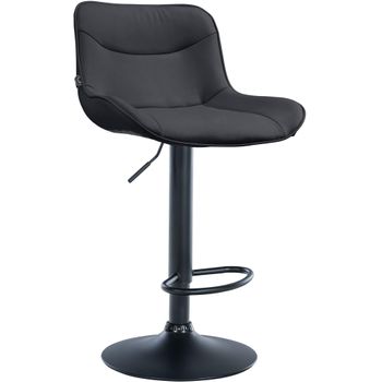 Clp Taburete De Bar Vonore En Polipiel Simil Cuero (pvc) Negro 51x49x85 Cm