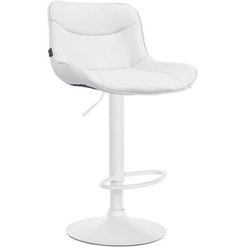 Clp Taburete De Bar Vonore En Polipiel Simil Cuero (pvc) Blanco 51x49x85 Cm