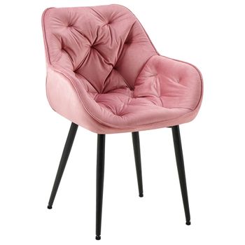 Clp Silla Tanna En Terciopelo Rosa 62x58x83 Cm