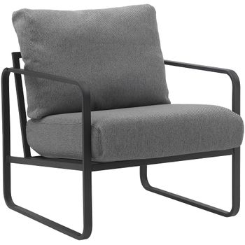 Clp Sillón Manea En Polipiel O Tela Gris Oscuro 74x70x82 Cm