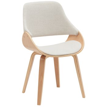 Clp Silla De Comedor Vangale Tela Natural/crema 54x52x86 Cm