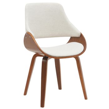 Clp Silla De Comedor Vangale Tela Nogal/crema 54x52x86 Cm