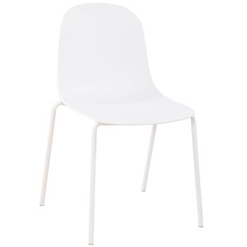 Clp Silla Hardin Apilable Plástico Blanco 53x51x85 Cm