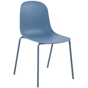 Clp Silla Hardin Apilable Plástico Azul 53x51x85 Cm