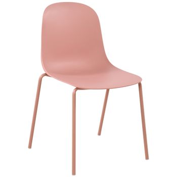 Clp Silla Hardin Apilable Plástico Rosado 53x51x85 Cm