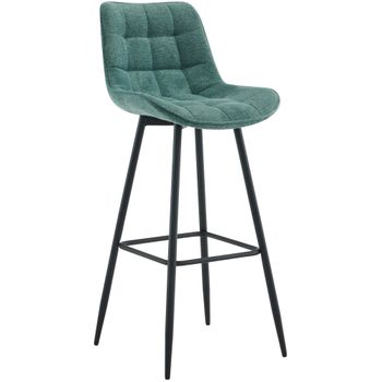 Clp Taburete De Bar Dartford Tela Verde 52x47x106 Cm