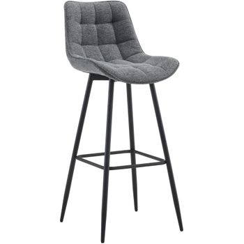 Clp Taburete De Bar Dartford Tela Gris Oscuro 52x47x106 Cm