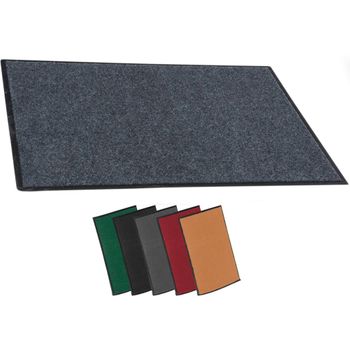 Clp Alfombra Antideslizante Tela Gris Oscuro 60x90x2 Cm