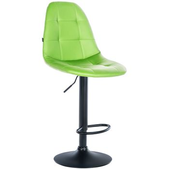 Clp Taburete De Bar Elmore En Polipiel Metal Verde 56x47x58 Cm