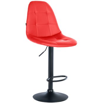 Clp Taburete De Bar Elmore En Polipiel Metal Rojo 56x47x58 Cm