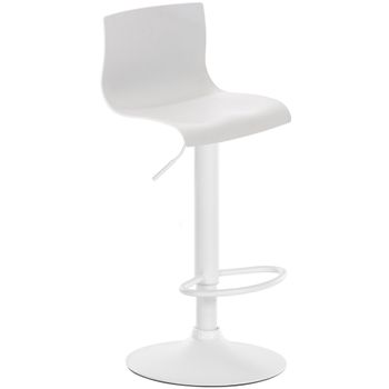 Clp Taburete De Bar Hoover Plástico Blanco 36x39x84 Cm