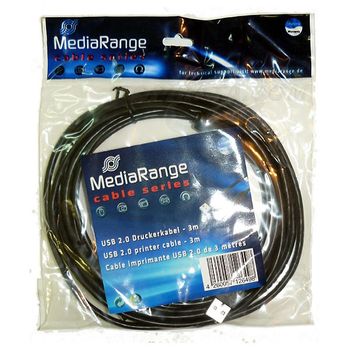 Mediarange - Cable Impresora Usb 2.0 3mts