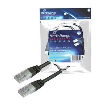 Mediarange - Cable De Red Rj45 Cat5e 1mts - Negro