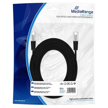 Mediarange - Cable De Red Rj45 Cat5e 10mts - Negro