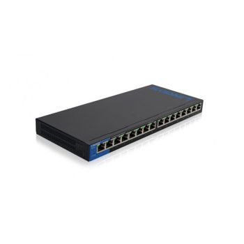 Linksys - Conmutador Gigabit De Escritorio Con 16 Puertos (lgs116)