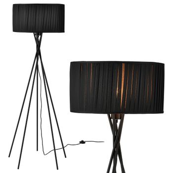 [lux.pro] Lámpara De Pie 'black Mikado' - Bombilla Excluida - E27 / 60 W / 230 V - Negro (155cm - 48 Cm) - Design