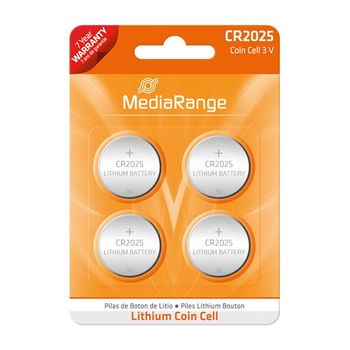 Mediarange Cr2025 3v Pila De Boton De Litio 4 Uds