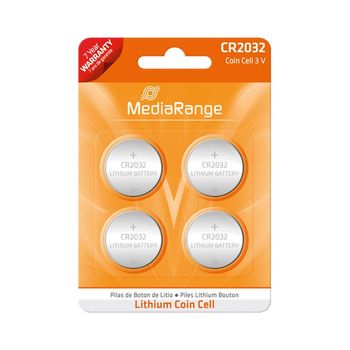 Mediarange Cr2032 3v Pila De Boton De Litio 4 Uds