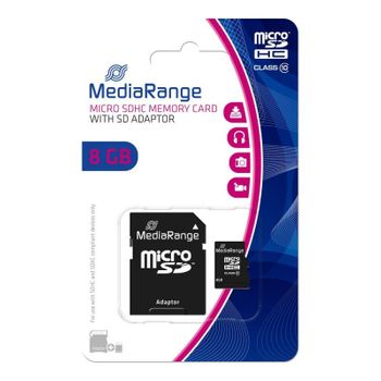 Mediarange Tarjeta Microsdhc 8gb Clase 10 Mr957 C/adapt