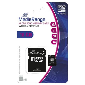 Mediarange Tarjeta Microsdhc 16gb Clase 10 Mr958 C/adapt