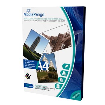 Mediarange Papel Foto Din A4 Doble Cara Brillante Pack 50 Uds