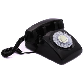 Teléfono Vintage 60s Cable Negro