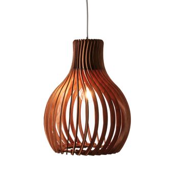 Lámpara De Techo Madera Pl2 Ø28cm - Marron