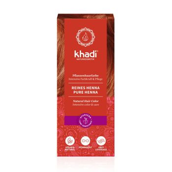 Henna Natural 100% Pura Rojo 100g Khadi