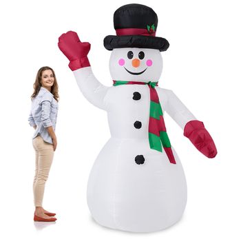 [en.casa] Muñeco De Nieve Hinchable Con Led Brillantes - 240cm