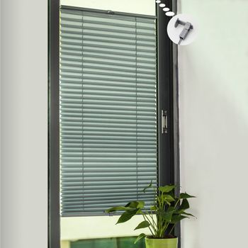 [neu.haus] Cortina Plisada (35x100cm) Protector De Luz Y De Sol - Opaca - No Hace Falta Taladro - Gris