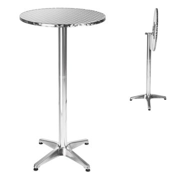 MESA COMEDOR REDONDA EXTERIOR PLEGABLE ALUMINIO (80x72cm)