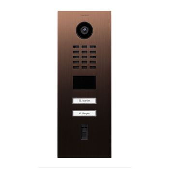 Portero Ip Con 2 Timbres Y Lector De Huellas - Doorbird D2102fv Fingerprint 50 Bronze