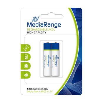 Mediarange Pilas Recargables Aaa Hr03 1000mah Pack 2 Uds