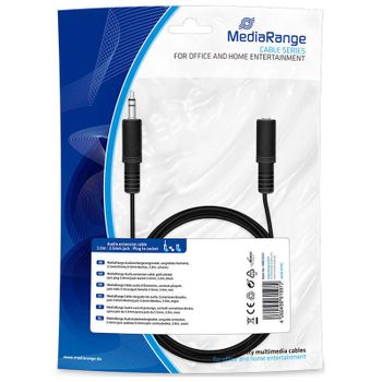 Mediarange Cable Extensión De Audio Mrcs127 3mts Negro