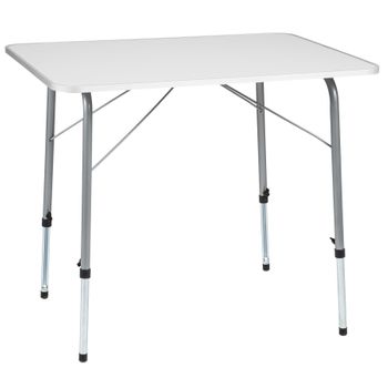 Mesa De Camping Ajustable En Altura 80x60x68cm