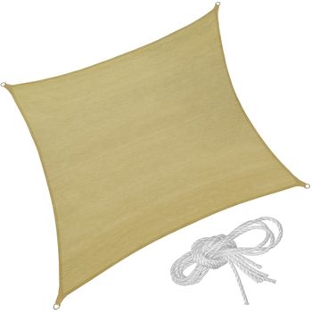 Toldo De Polietileno Con Forma Cuadrada, Beige - 540 X 540 Cm