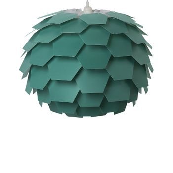 Lámpara De Techo Moderna Con Diseño Floral Pantalla Geométrica Verde Grande Segre - Verde