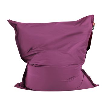 Puf Cojín Grande Morado Cremallera Asiento Funda Poliéster 140x180cm Moderno Fuzzy - Violeta