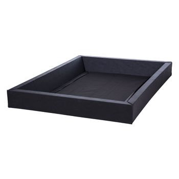 Bastidor De Espuma Estructura Cama De Agua Doble Dormitorio Negro 140 X 200 X 20 Cm Simple - Negro