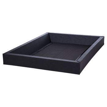 Bastidor De Espuma Estructura Cama De Agua Doble Dormitorio Negro 160 X 200 X 20 Cm Simple - Negro