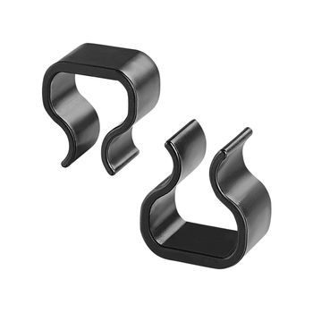 Conjunto De 2 Conectores Clips Negros Para Muebles De Jardín De Ratán Rieti - Negro