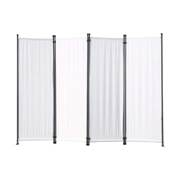 Biombo Plegable Separador De 4 Paneles, Decoración Elegante, 225x165 Cm (blanco)