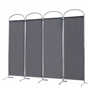 Biombo Separador De 4 Paneles Con El Techo Y La Base De La Forma Curva,  Decoración Elegante, Separador De Ambientes Plegable, Divisor De  Habitaciones, 225x185 Cm (blanco) con Ofertas en Carrefour