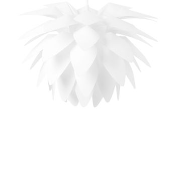 Lámpara De Techo Blanca 162 Cm Colgante Pétalos De Plástico Pantalla Con Forma De Flor Estilo Moderno Musone - Blanco