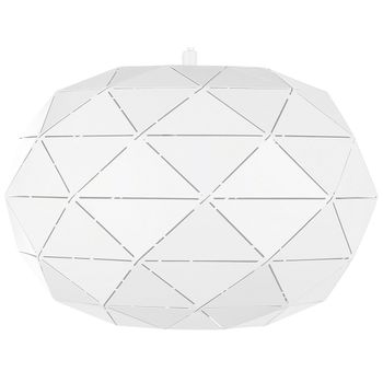 Lámpara Colgante Elementos De Metal Blanco Forma De Globo 1 Luz Estilo Moderno Rewa - Blanco