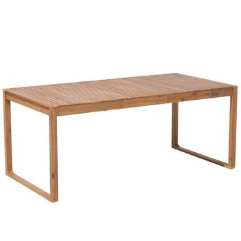 Mesa tablero madera/metal natural abeto rectangular