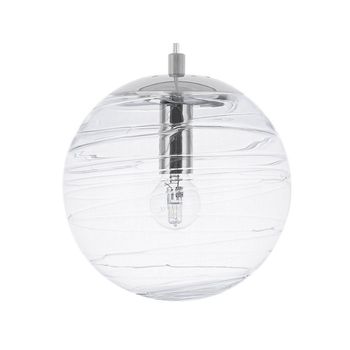 Lámpara Colgante Transparente De Vidrio Tintado Dorado Moderno Globo Mirna - Transparente