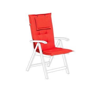 Cojín Para Asiento Respaldo Para Exterior Acolchado Con Almohadilla Para Reposacabezas Rojo Claro Toscana - Rojo