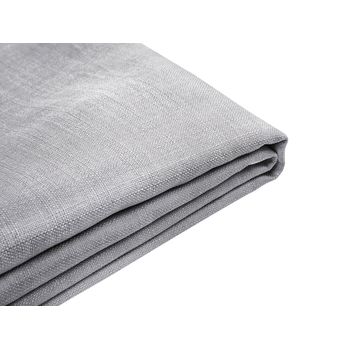 Funda Reemplazable En Tela Gris Claro Para Cama 160 X 200 Cm Desmontable Lavable Fitou - Gris