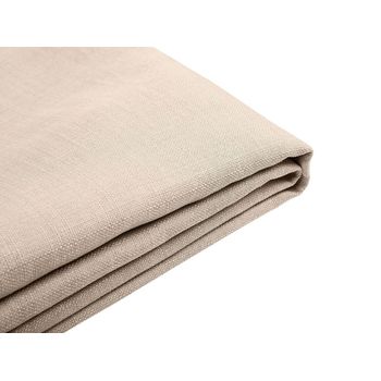 Funda Reemplazable En Tela Beige Para Cama 160 X 200 Cm Desmontable Lavable Fitou - Beige